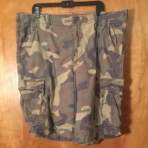 Camo cargo shorts